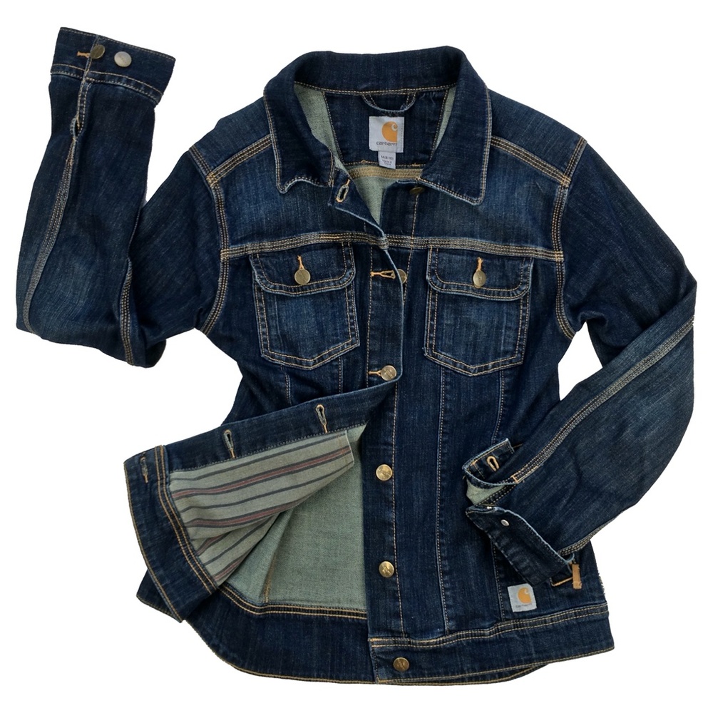 HP EUC Carhartt Brewster Denim Jacket | M